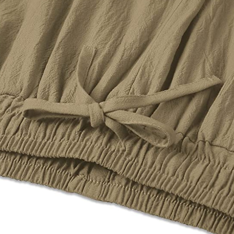 Homme Pantalons Pantalon d'été Culottes bouffantes Pantalons de Plage Sarouel ample Avec Poches Cordon de serrage Bouffant Uni Confort Respirant Yoga Quotidien Classique Décontracté / Sportif Coupe de 2025 ? $20.99 –P5