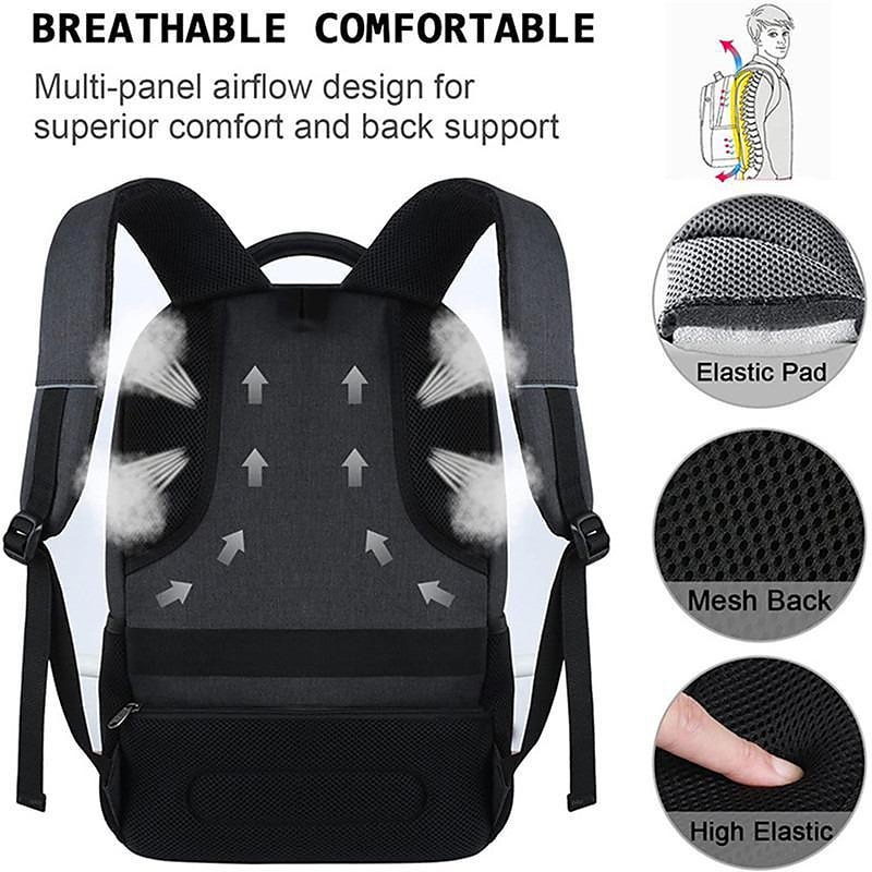 Classic Men's and Women's Anti-theft Waterproof Laptop Backpack with USB Charging Port Travel Business Durable Computer Bag School Backpack Suitable for Gift 18 Inch Laptop, Back to School Gift 2025 - $46.99 –P2