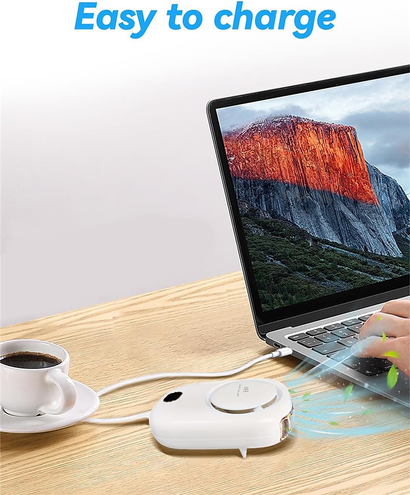Портативный вентилятор для шеи с регулируемой шнуровкой – USB перезаряжаемый вентилятор без лопастей с 3 скоростями для охлаждения в пути 2025 - $22.99 –P6