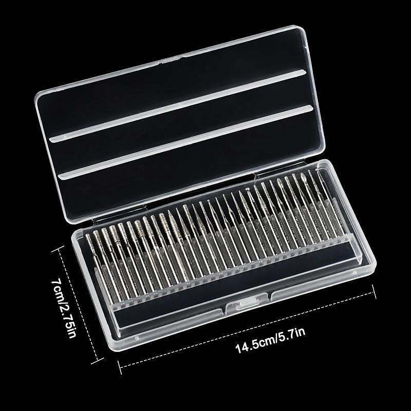 30Pcs Diamond Grinding Burr Needle Point Engraving Carving Polishing For Glass Jade Stone 3mm Drill Bit Rotary Tool Set 2025 - $9.99 –P4
