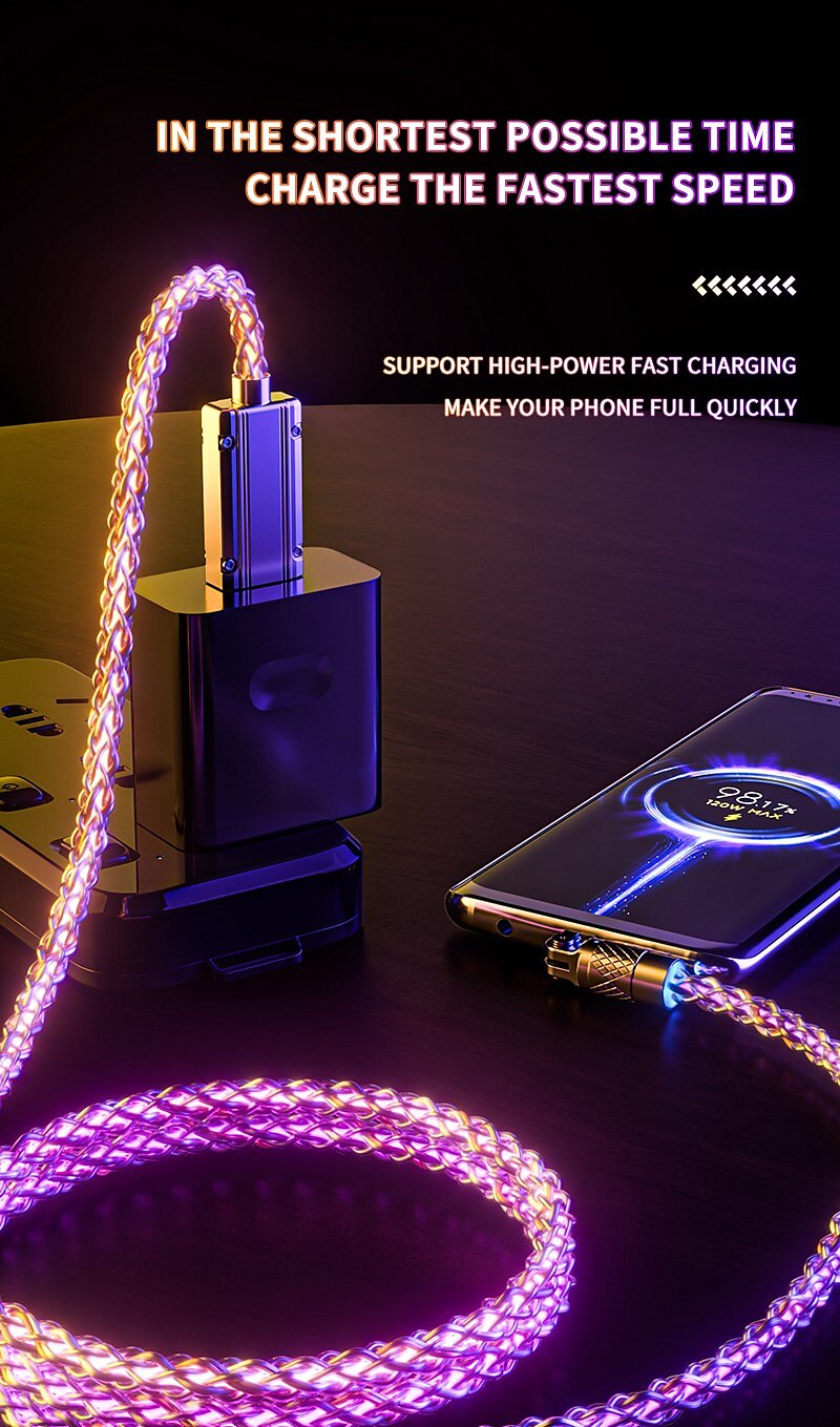 1 упаковка USB-кабель типа C Кабель молнии 100 Вт 3,3 фута USB-A к USB-C USB A к молнии USB A к микро B 6 A Быстрая зарядка Прочный Поворот на 360° Назначение Macbook iPad Samsung 2025 - $3.99 –P7