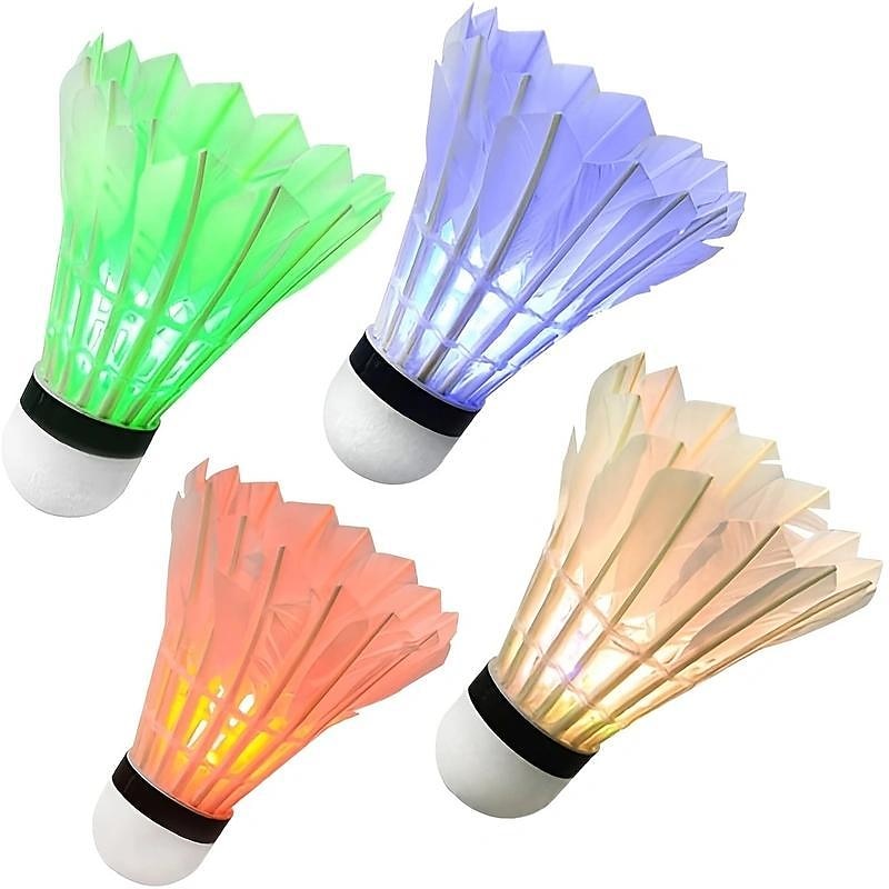 4 csomag led tollaslabda tollaslabdák színes led libatoll fényes madárkák tollaslabdák tollaslabdák 2025 - $13.49 –P5