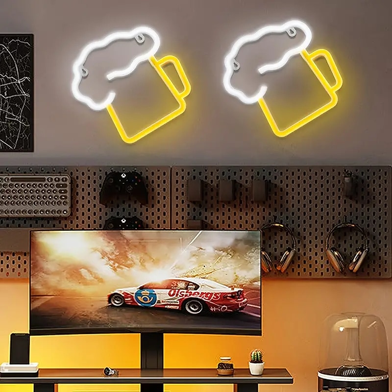 2026年 オクトーバーフェストビール型 LED ネオンサイン USB バッテリー駆動ネオンライトスイッチ付き寝室結婚式誕生日パーティーゲームルーム家の壁の装飾  コレクション – $19.99 –P3