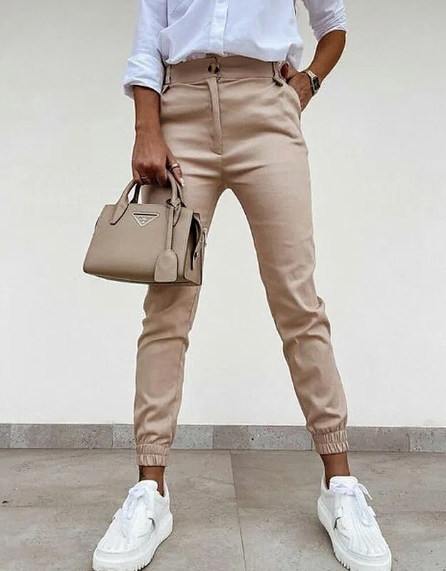 Women‘s Cargo Dress Pants Maillard Ankle-Length Cotton Blend Side Pockets Mid Waist Fashion Casual Work Vacation Black Army Green S M Fall & Winter 2023 - US $22.99 –P7