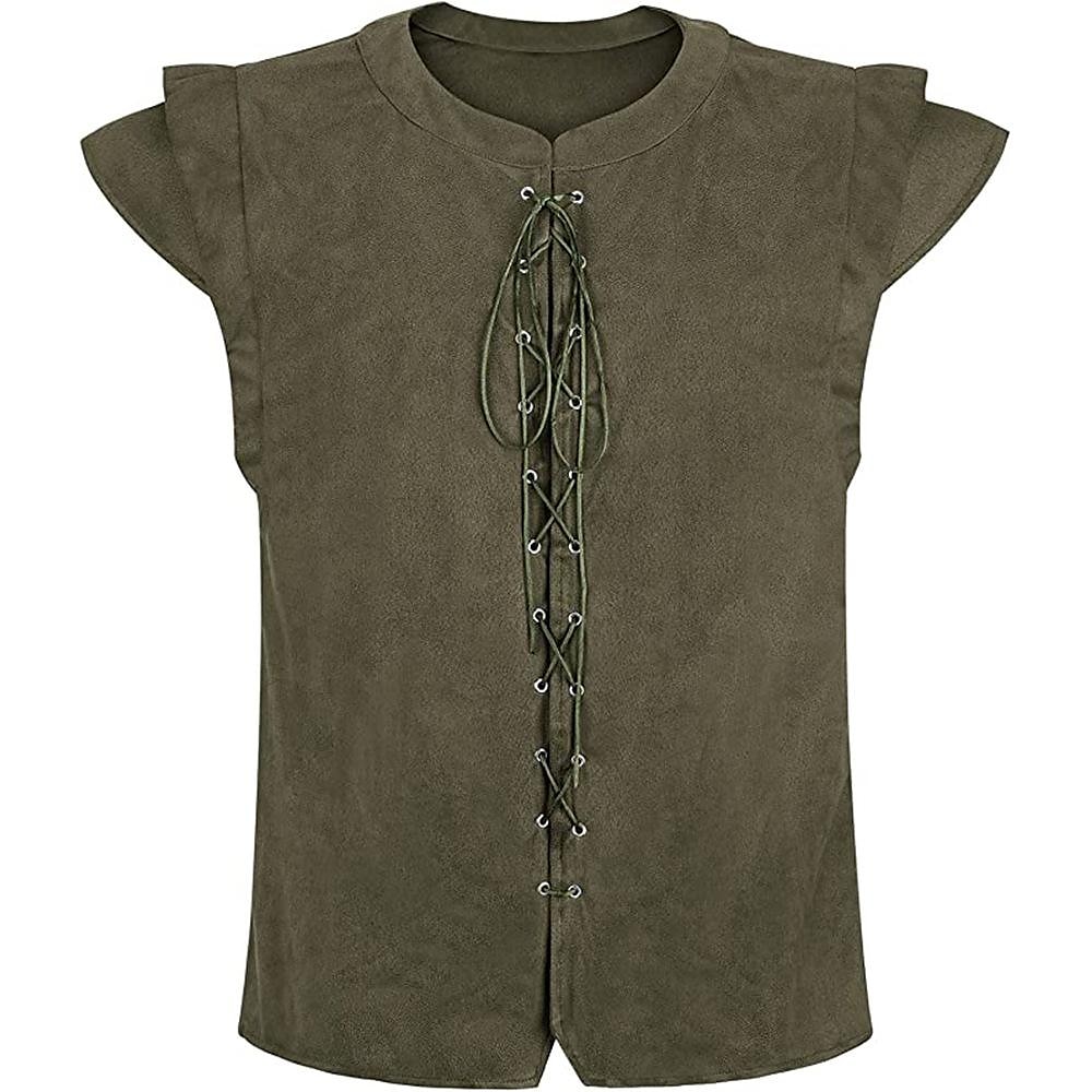 Epoque Médiévale Renaissance Costume de Cosplay Gilet en daim Pirate Chevalier Viking Valhalla Homme Couleur unie Halloween Carnaval Mascarade Carnaval Mascarade Foire de la Renaissance Adulte Gilet de 2025 ? $40.99 –P8