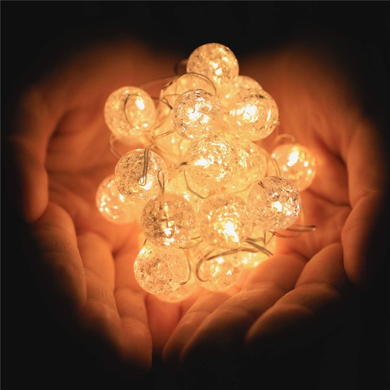 led crystal clear ball string luce fata flessibile luci ghirlanda 1m 3m 30leds per la festa di nozze albero di natale decorazioni per le vacanze illuminazione del 2025 a $8.49 –P9