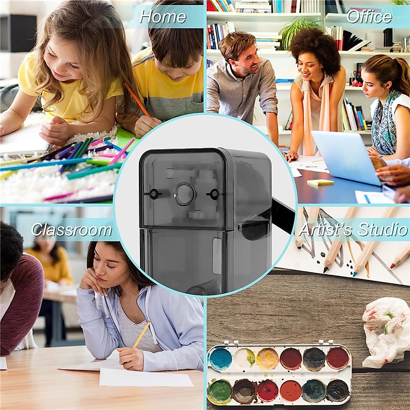 Manual Pencil Sharpener - Stronger Helical Blade for Fast Sharpening of Colored/Art Pencils - Perfect for Kids School Classroom Home & Artists 2025 - $13.99 –P5