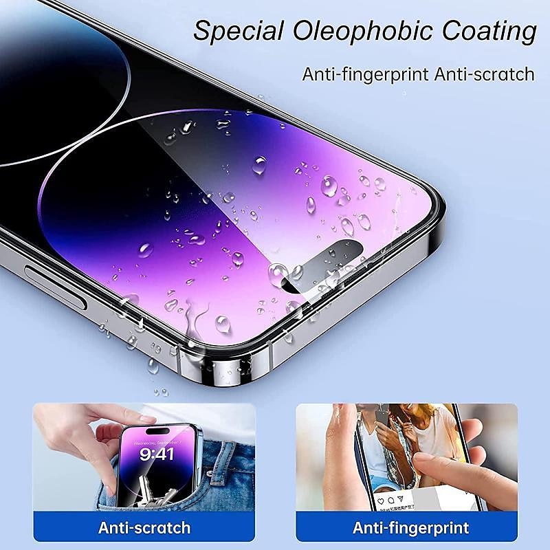 3 pcs Screen Protector For Apple iPhone 16 iPhone 15 Pro Max Plus iPhone 14 13 12 11 Pro Max Mini X XR XS Max 8 7 Plus Tempered Glass Privacy Anti-Spy 9H Hardness Anti-Fingerprint Explosion Proof 3D 2025 - $13.99 –P11