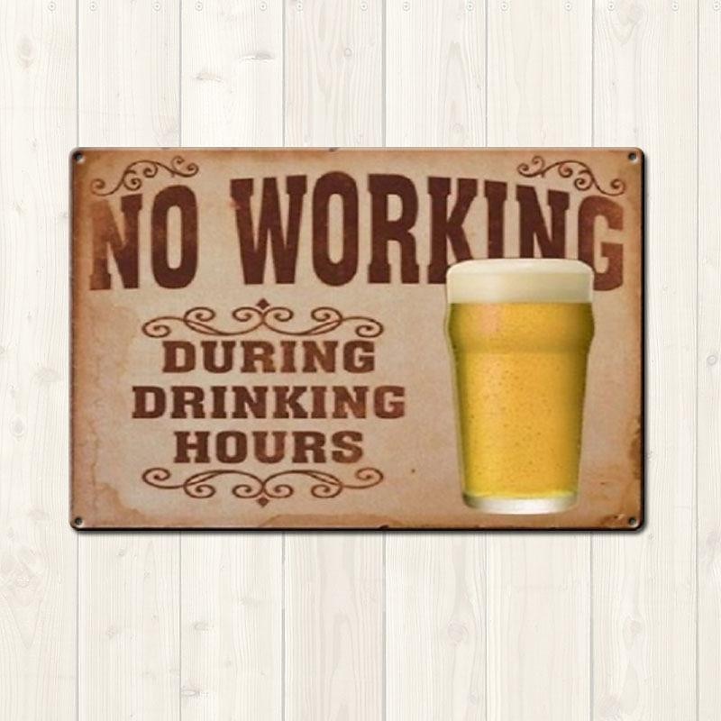 1pc Retro Metal Tin Sign Beer Tin Sign Vintage Bar Club Signs Wall Decor, Painting Wall Hanging for Home Decor Wall Art Metal Tin Sign 20x30cm/8''x12'' 2025 - $10.49 –P13