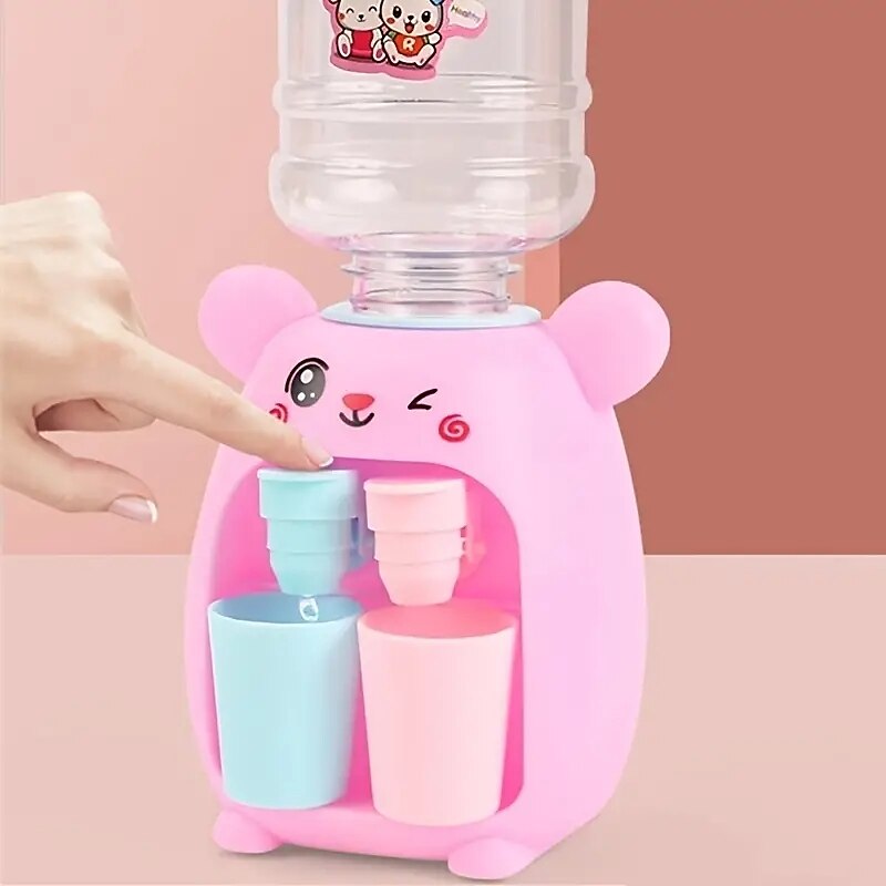 Mini Water Dispenser For Children Gift Cute Water Juice Milk Drinking  Fountain Simulation Cartoon Kitchen Toy