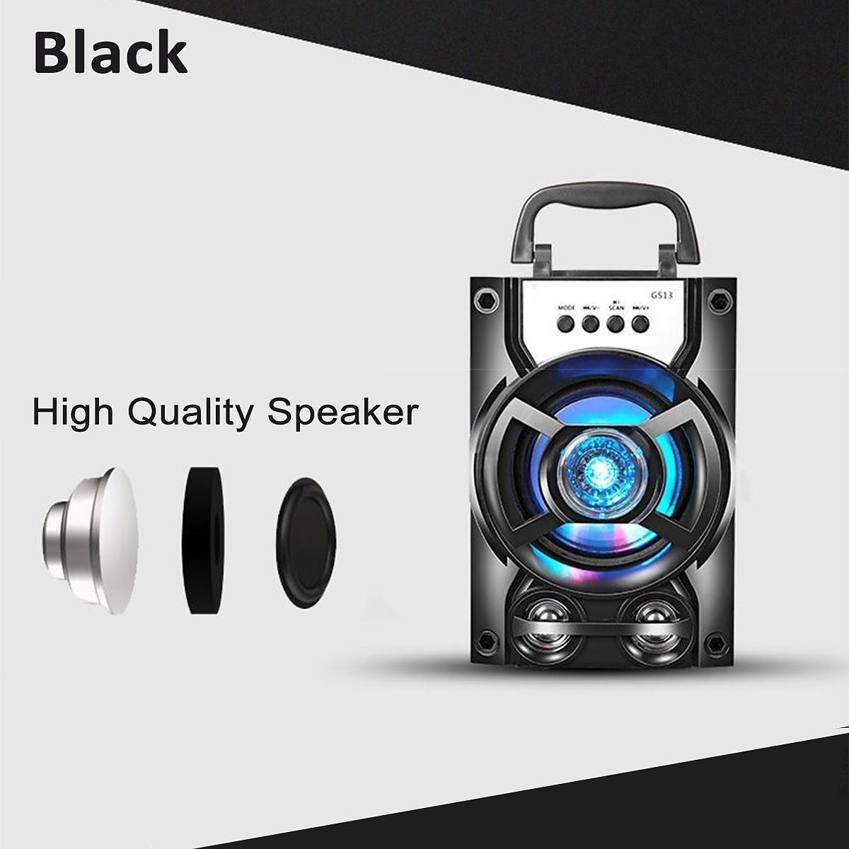 Bluetooth 5.1v Portable PA Speaker With/without Microphone Color Changing LED Light Rechargeable Karaoke Machine Supports TF Card/USB FM , Perfect for Party 2025 - $28.99 –P5