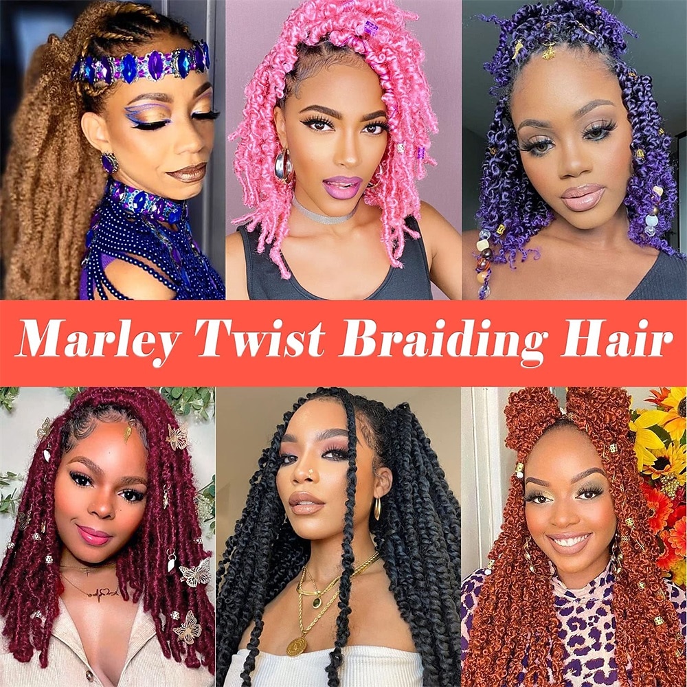 Marley Hair 10 Inch 7 Packs Pre Separated Springy Afro Twist Hair Marley Twist Braiding Hair for Faux Locs Crochet Hair Pre Fluffed Spring Twist Hair Synthetic Hair Extensions 2025 - $34.99 –P5