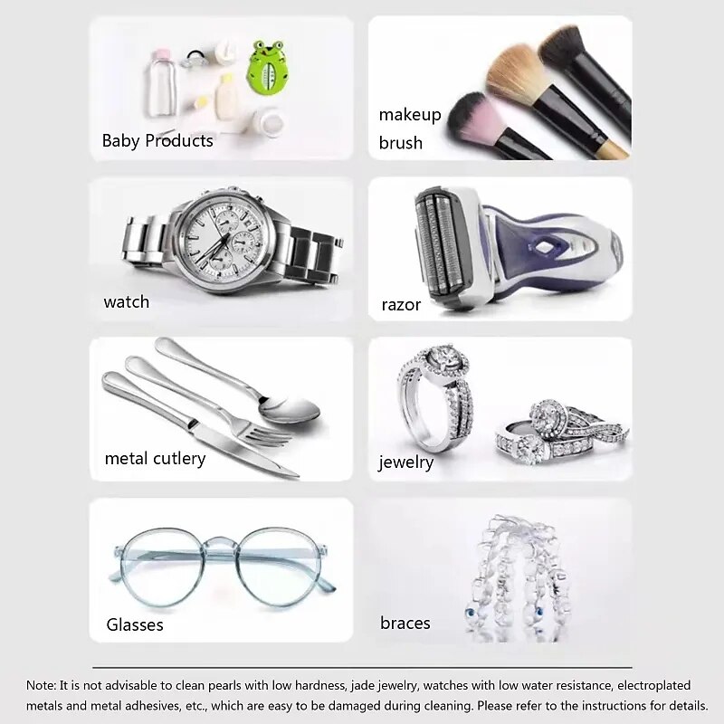 Ultrasonic Cleaning Machine Multi-functional Vibration Cleaning Machine Jewelry Glasses Watch Denture Cleaning Machine 2025 - $22.99 –P3