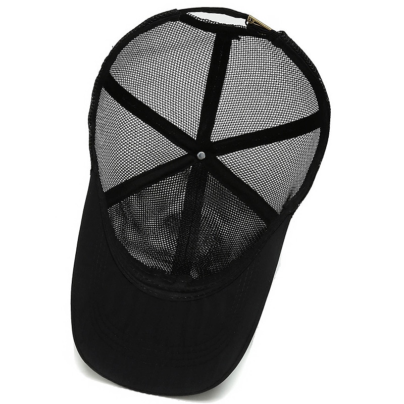 Per uomo Cappellino da baseball Nero Blu Rete Viaggi Stile da spiaggia Esterno Da mare Liscio Regolabile Di tendenza del 2026 a $4.49 –P5