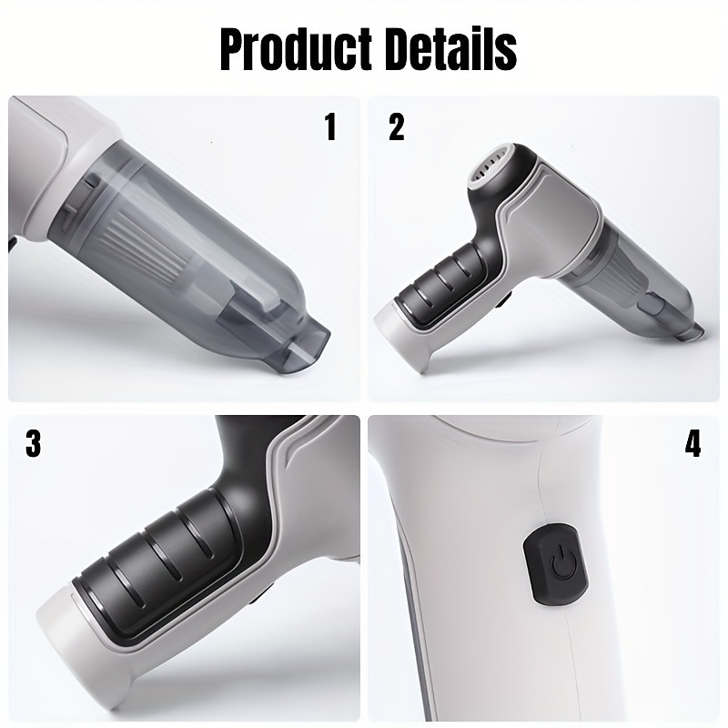Car Vacuum Cleaner 13000PA Super Power Portable Vacuum Cleaner USB Rechargeable Dual Use Mini Handheld Cleaning For Car Home 2025 - $31.99 –P5