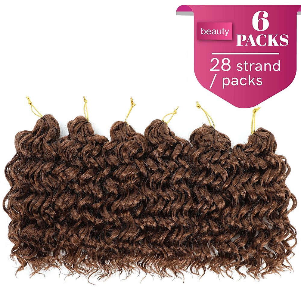 Curl Crochet Hair 8 Inch 1 pack of 3 pieces Short Curly Crochet Hair for  Blcak Women - Beach Curl Crochet Hair - Deep Wave Crochet Hair - Water Wave