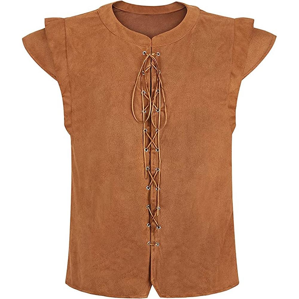 Epoque Médiévale Renaissance Costume de Cosplay Gilet en daim Pirate Chevalier Viking Valhalla Homme Couleur unie Halloween Carnaval Mascarade Carnaval Mascarade Foire de la Renaissance Adulte Gilet de 2025 ? $40.99 –P9