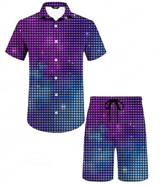 Klassisch 1980er Shorts Hemd Badeshorts Kostüm Herren Urlaub Alltagskleidung Pride Parade Erwachsene Hemd Shorts Sommer 2026 - $35.99 –P4