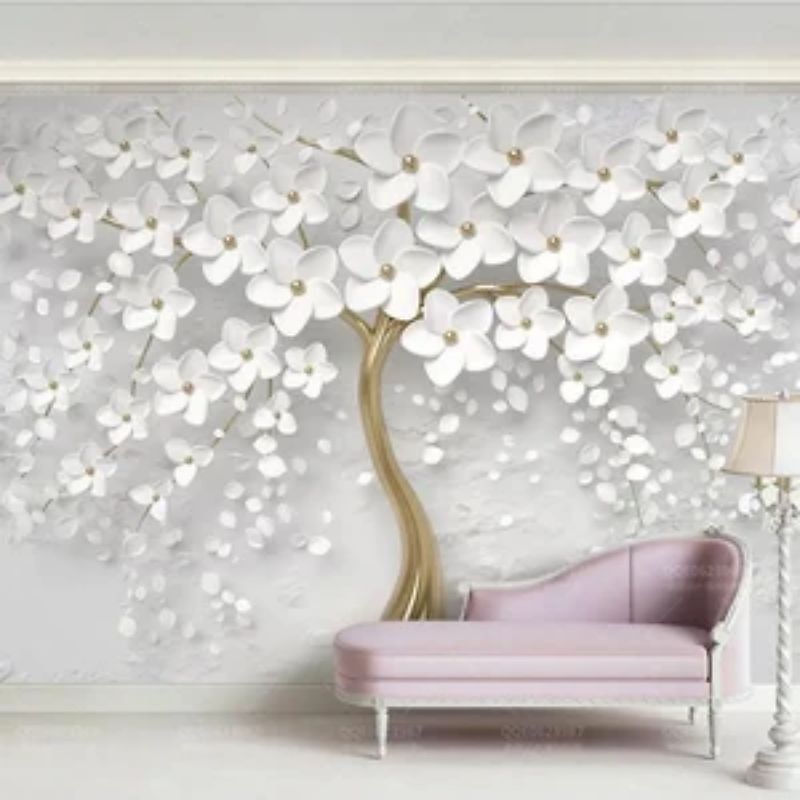 Cool Wallpapers Wall Mural Flower Wallpaper Wall Sticker Covering Print Adhesive Required Forest 3D Effect Floral Flower Canvas Home Décor 2025 - $51.99 –P3