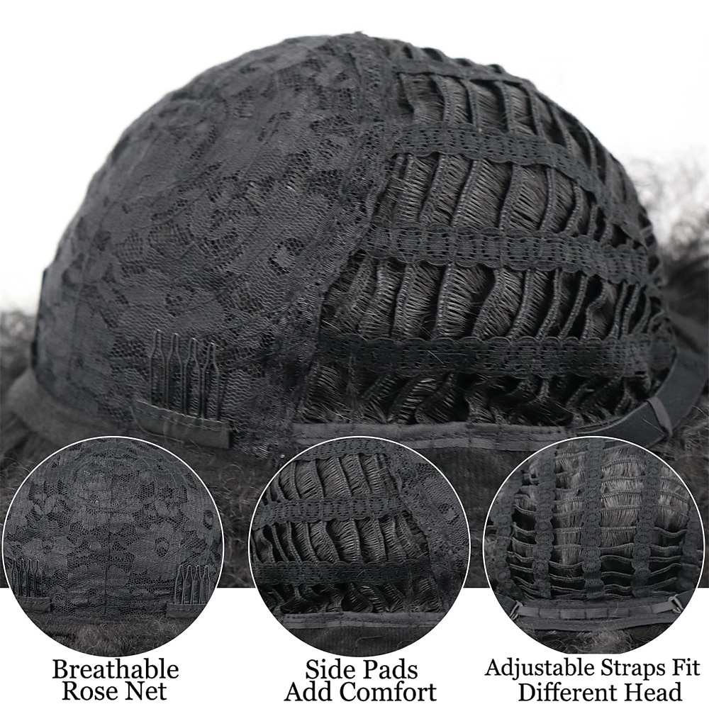 Short 70s Afro Wigs for Black Women Large Synthetic Black Short Afro Wig 70's 8 Inches 60s Afro Wig for Women Bouncy and Soft Natural Looking Halloween Cosplay Party Wigs 2026 - $20.99 –P5