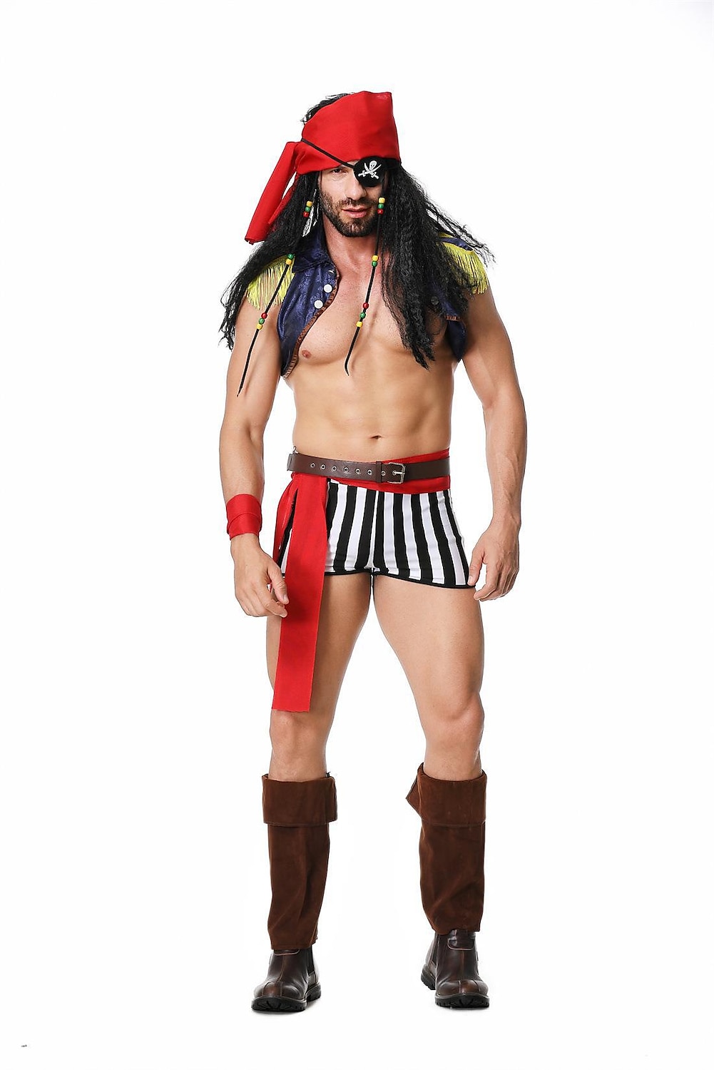 Couples Pirates of the Caribbean Halloween Group Couples Costumes Men's Women's Movie Cosplay Cosplay Costume Party Red Costume Halloween Carnival Masquerade 2025 - $48.99 –P13