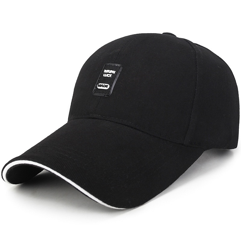 Men's Baseball Cap Black White Cotton Travel Beach Outdoor Vacation Plain Adjustable Fashion 2025 - $8.49 –P6