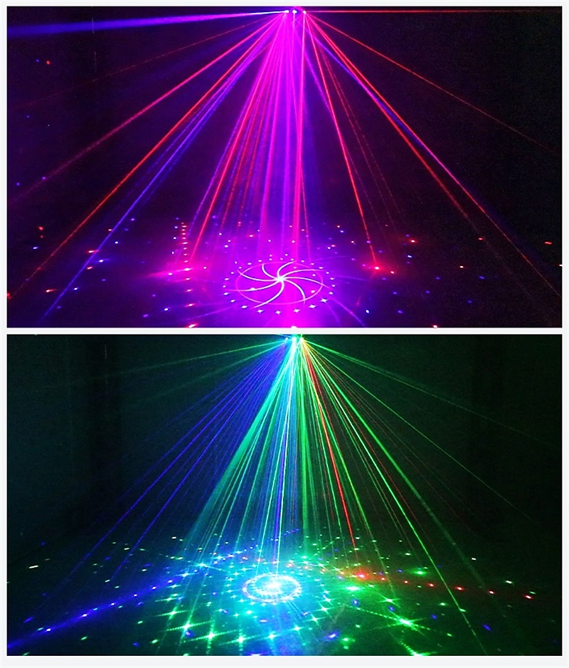 21 глаз rgb дискотека dj луч лазерный свет проектор dmx удаленный стробоскоп сценический световой эффект рождество вечеринка праздник Хэллоуин огни 2025 - $123.99 –P4