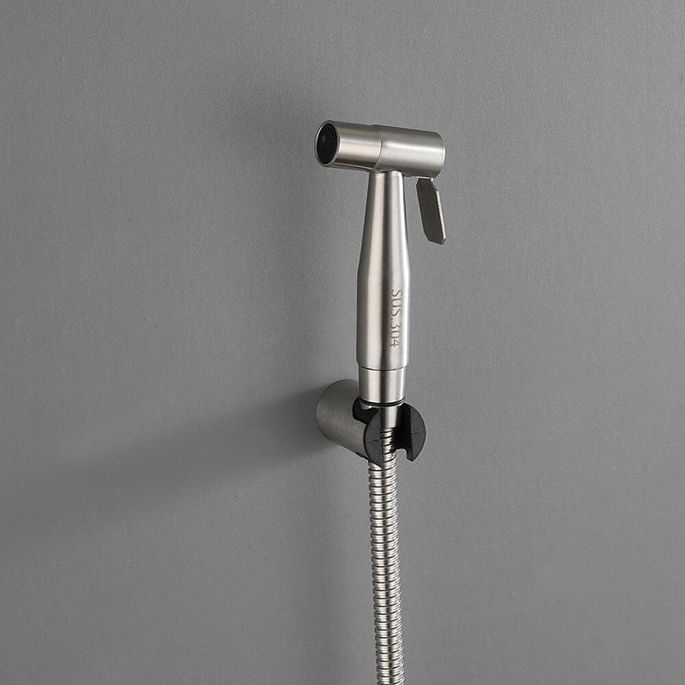 Ensemble de pulvérisateur de bidet sans support de perçage pour tête et tuyau en acier inoxydable de toilette 1,5 m/3 m, pulvérisateur à main mural, nettoyage des couches shattaf pour l'hygiène personnelle de 2025 ? $16.49 –P5