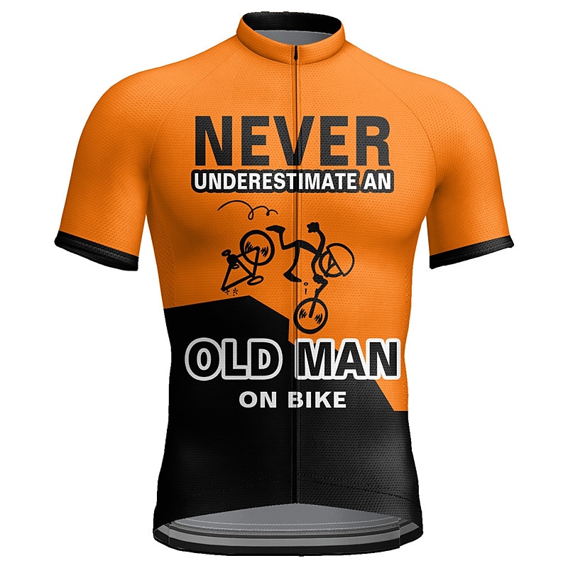 Herr Cykeltröja Kortärmad Cykel Tröja Överdelar med 3 bakfickor Bergscykling Vägcykling Andningsfunktion Snabb tork Fuktabsorberande Reflexremsa Gul Röd Orange Grafisk Polyester sporter Kläder 2025 - $28.99 –P9