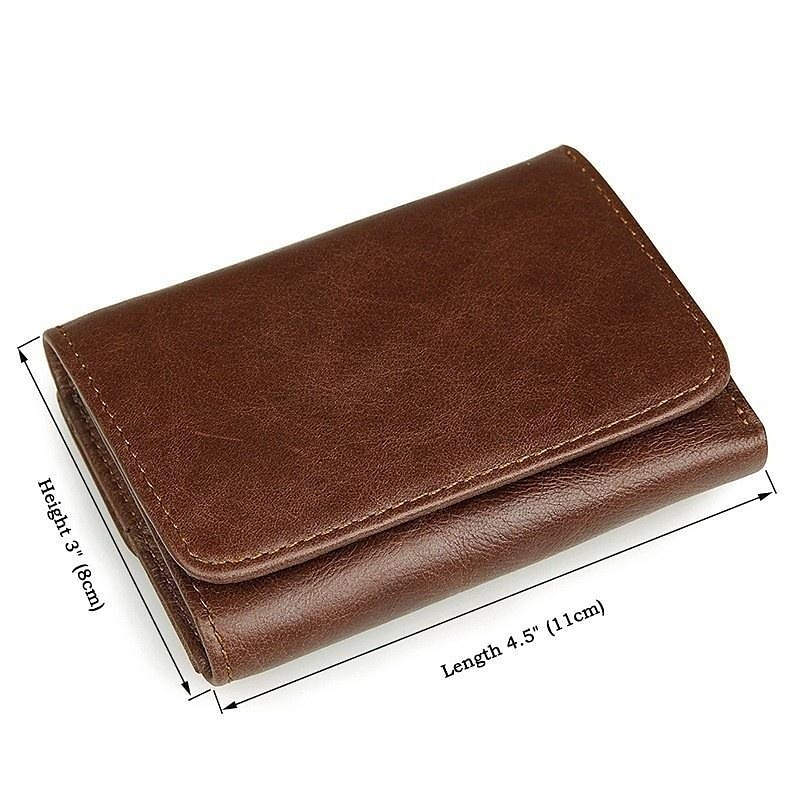 Vintage Genuine Leather Mens Trifold Wallet with Coin Pocket 2025 - $25.99 –P8