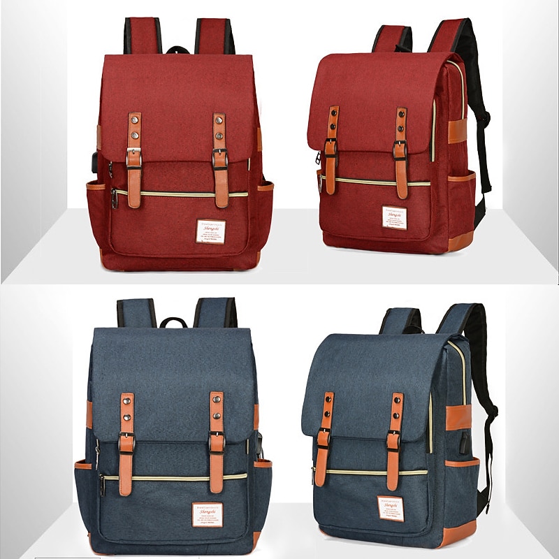 Vintage 16 inch Laptop Backpack Women Canvas Bags Men canvas Travel Leisure Backpacks Retro Casual Bag School Bags For Teenagers, Back to School Gift 2026 - $35.99 –P8