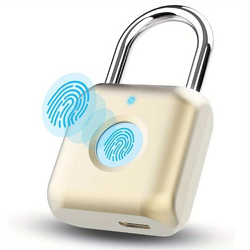chytrý zámek otisků prstů usb dobíjecí voděodolný biometrický kovový bezklíčový zámek pro batoh na zavazadla do tělocvičny 2025 - $31.99 –P2