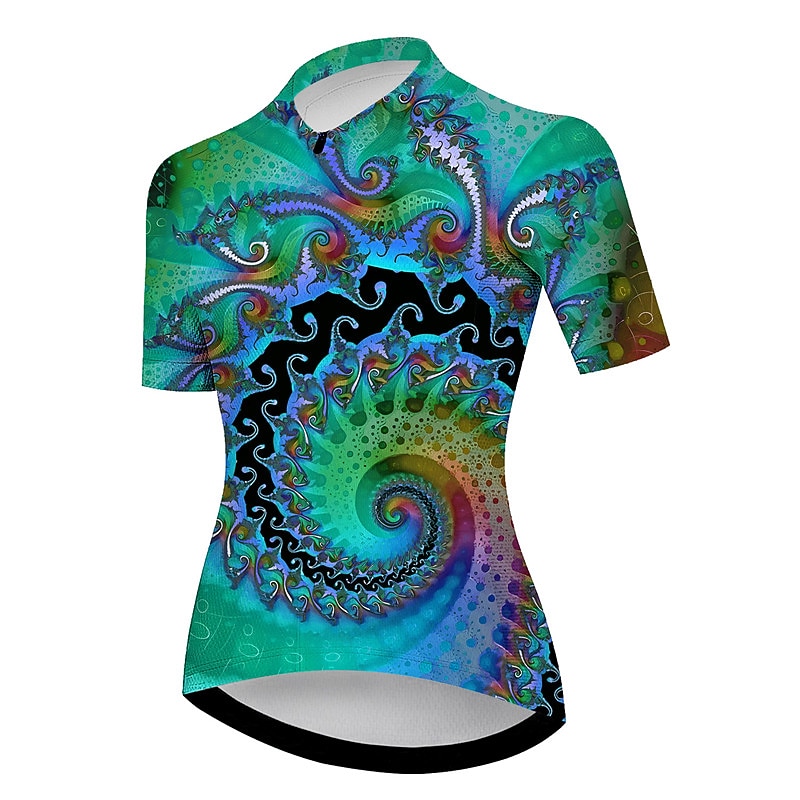 Per donna Maglia da Ciclismo Grafico Manica Corta Bicicletta Maglia Top con 3 tasche posteriori Mountain Bike MTB Ciclismo su strada Asciugatura Rapida Strisce Riflettenti Tasca Posteriore Traspirante del 2026 a $30.99 –P7