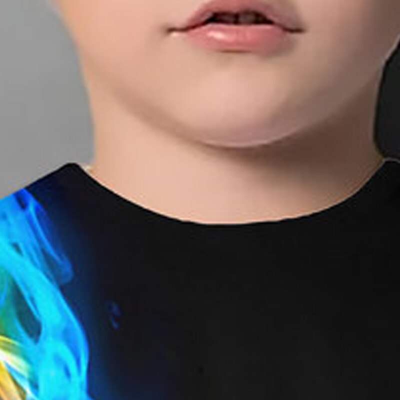 Pojkar 3D Grafisk Fotboll Rök T-shirt Långärmad 3D-tryck Sommar Vår Höst Sport Mode Streetwear Barn 3-12 år Utomhus Ledigt Dagligen Normal 2025 - $13.99 –P7