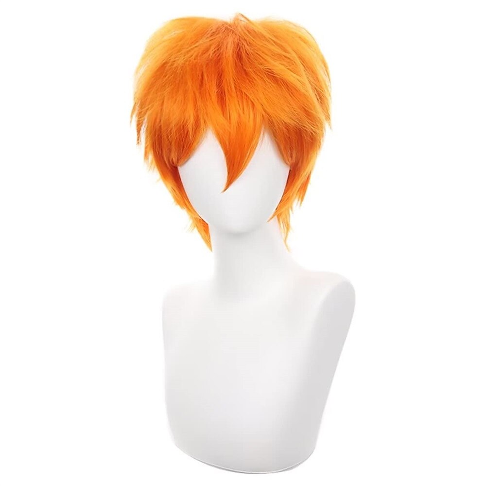 parrucca cosplay verde corta, ispida, soffice, resistente al calore, a strati, capelli sintetici, uomo e donna, parrucca per festa di carnevale del 2026 a $13.99 –P9