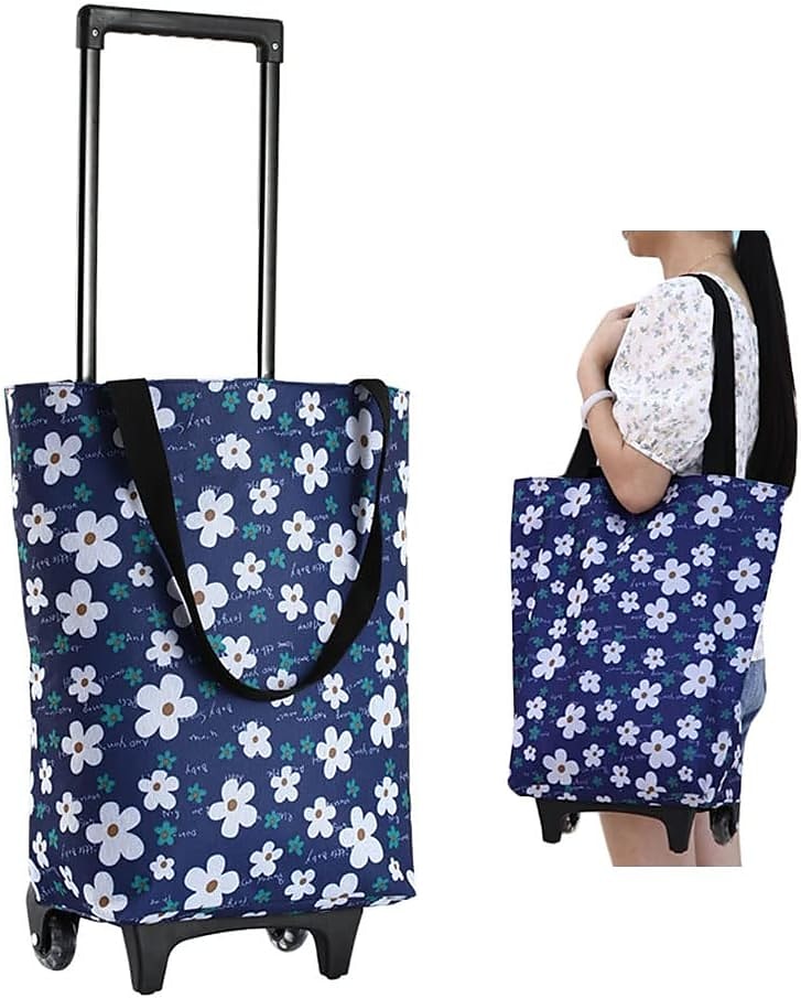Faltbare Einkaufstasche mit Rädern, wiederverwendbare Lebensmitteleinkaufstaschen, Öko, große Lebensmittel, Supermarkt, Gemüsetaschen 2025 - $35.99 –P7