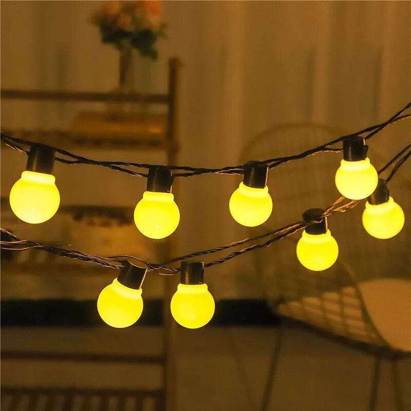 g50 globe pære led fe string lys utendørs lys gate bryllup hage uteplass julepynt lys 220v eu plugg 2025 - $24.99 –P3