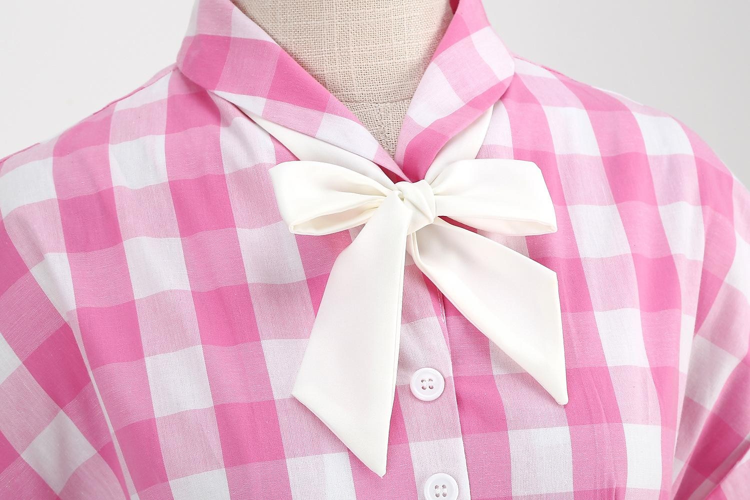 Přehoz Klasik Retro A-Line šaty Flare šaty Pléd Kostkovaný Vzor gingham Dámské Dívčí Karneval Plesová maškaráda Dovolená Na den Čajový dýchánek Dospělé Šaty Šaty pro návrat domů Jaro léto 2025 - $37.99 –P7