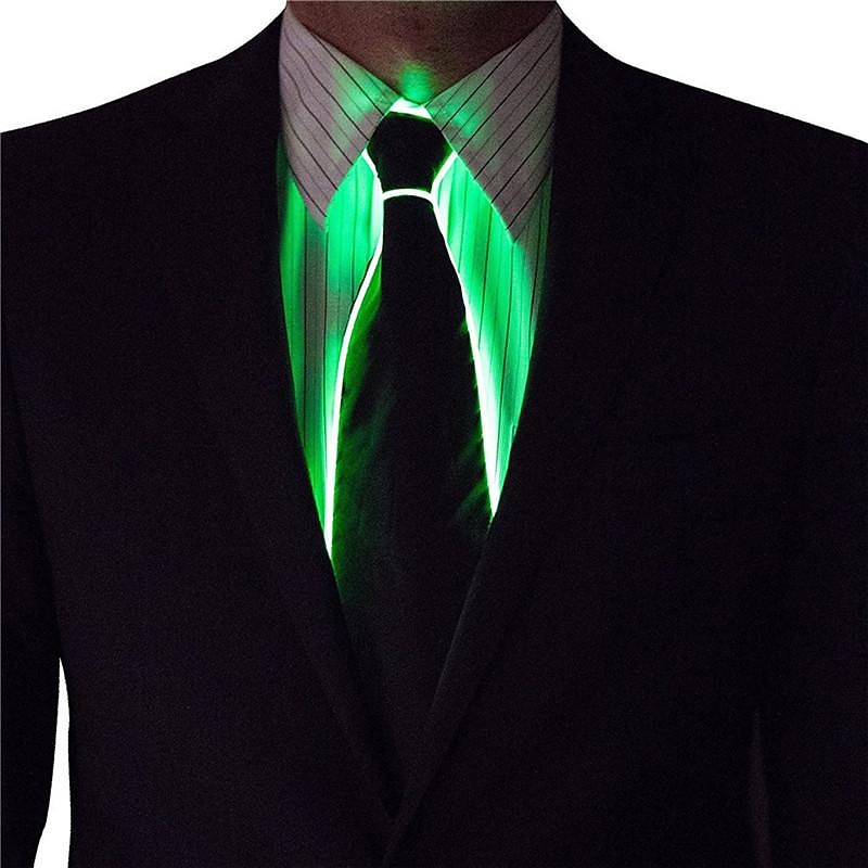 menn glødende slips el wire neon led karneval lysende fest haloween jul lysende lys opp dekorasjon dj bar klubb scene rekvisita klær 2026 - $11.49 –P2