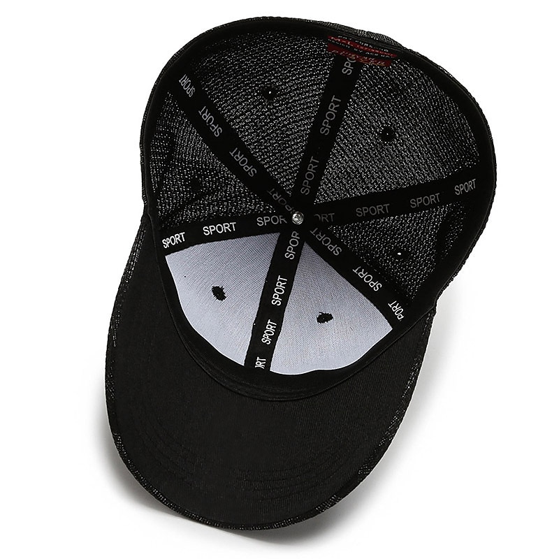 Per uomo Cappellino da baseball Cappello da sole Nero Blu 100% cotone Viaggi Stile da spiaggia Esterno Da mare Liscio Crema solare Di tendenza Elastico del 2025 a $9.99 –P5