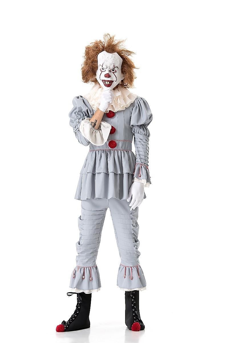 Es Burleske Clown Pennywise Cosplay Kostüm Partykostüm Erwachsene Herren Damen Austattungen Gruseliges Kostüm Leistung Party Halloween Karneval Maskerade Einfache Halloween-Kostüme 2025 - $66.99 –P3