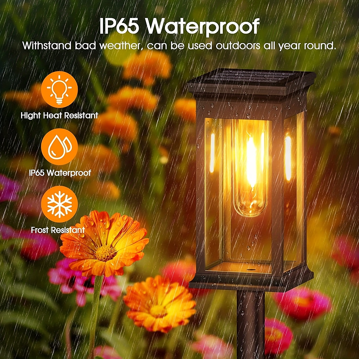 Solar-Wegeleuchten, wasserdichte IP65-Solar-Gartenleuchten mit automatischem Ein- und Ausschalten für Gehwege, Höfe und Landschaftsdekoration 2026 - $18.99 –P3