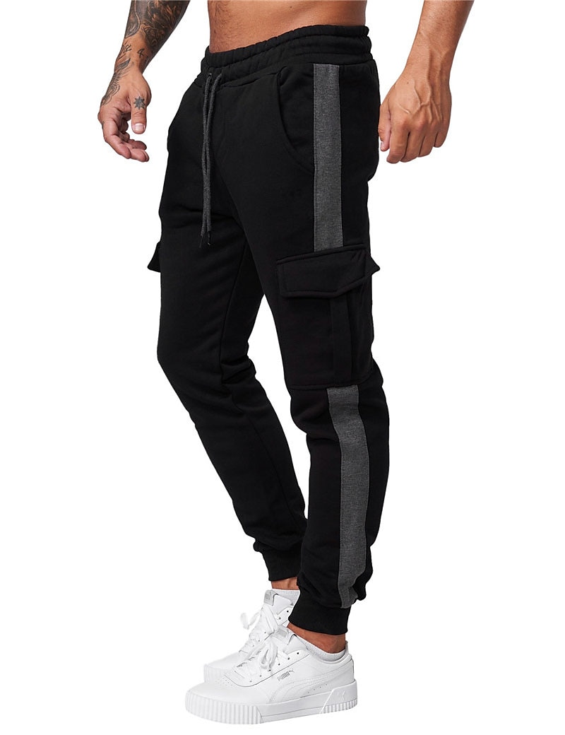 Herr Fleecebyxor Joggingbyxor Joggare Långbyxor Cargo träningsbyxor Snörning Elastisk midja Elastiskt ärmuppslag Färgblock Komfort Varm Ledigt Dagligen Helgdag Sport Mode Gul Rubinrött 2025 - $23.99 –P18
