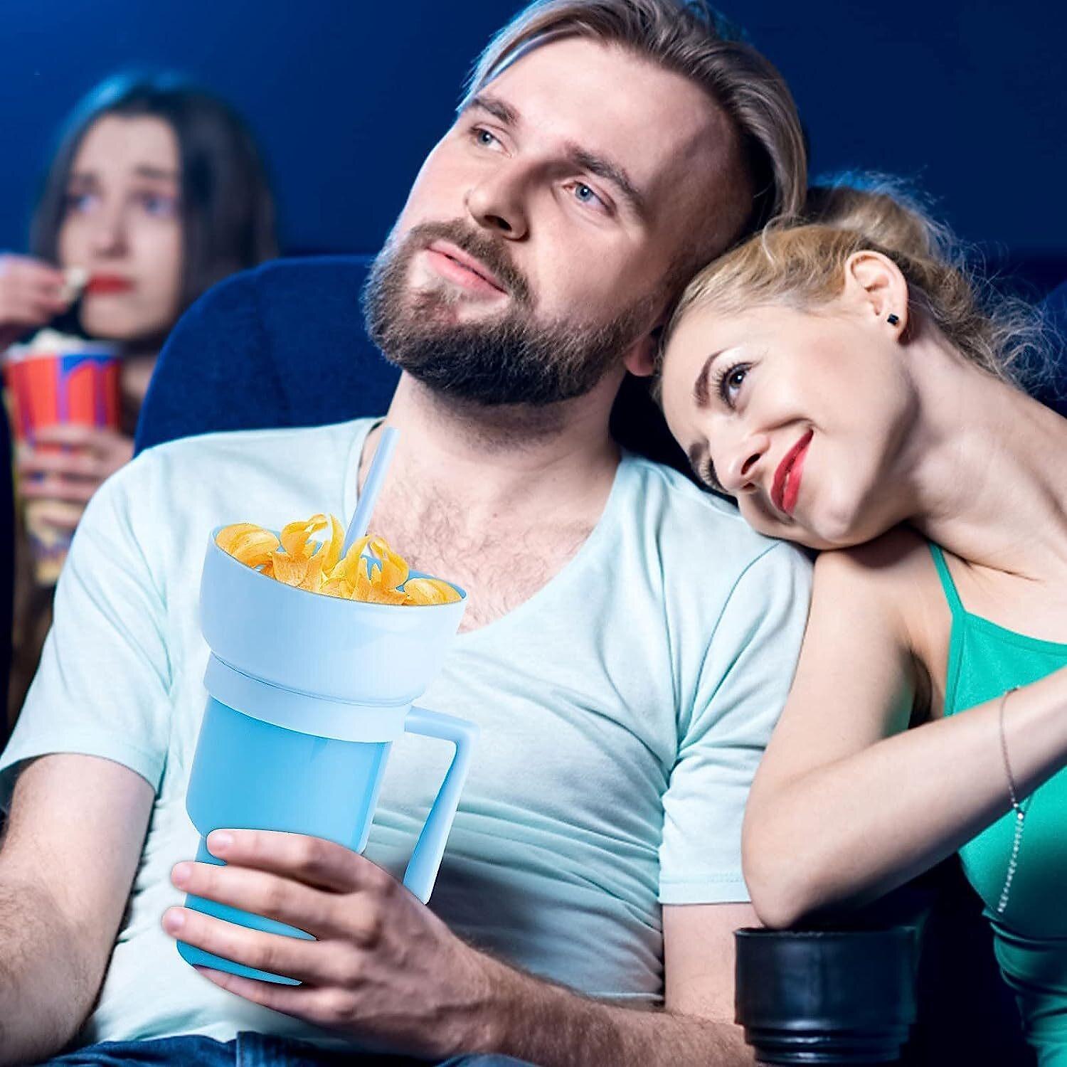 Cup with Snack Bowl on Top2 in 1 Top Snack Bowl on Drink Cup