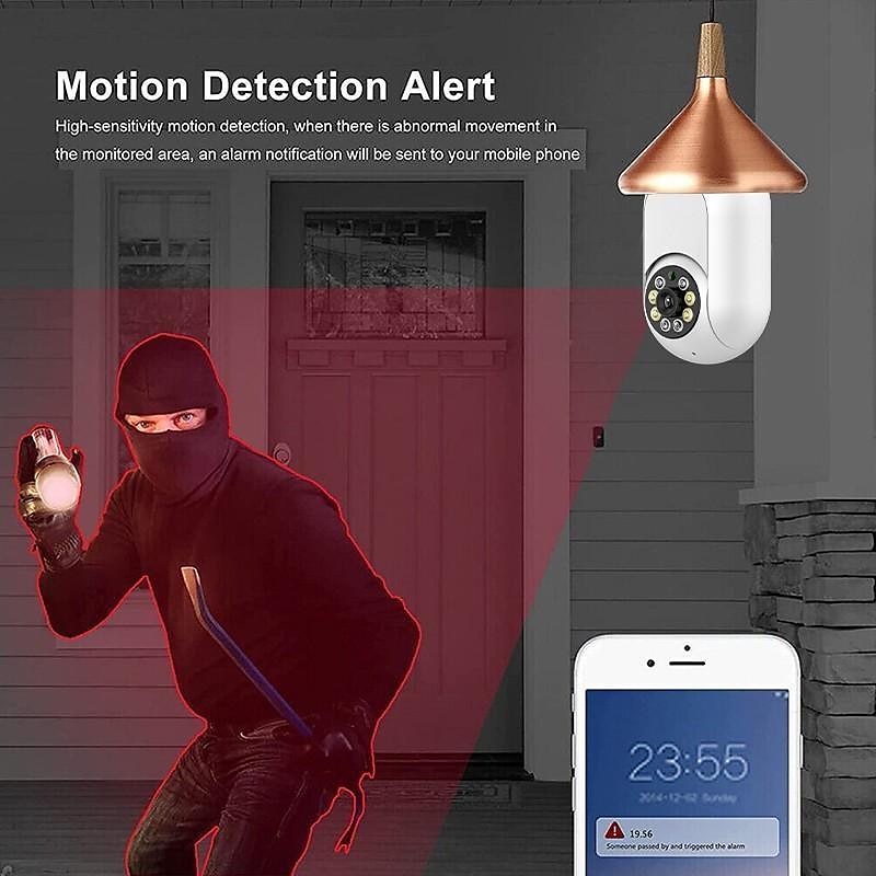 1080P/720P Wifi E27 Bulb Surveillance Camera Full Color Night Vision Motion Detection 4x Digital Zoom 2 Way Voice Indoor Baby Monitor Home Security Netcam 2025 - $34.99 –P6