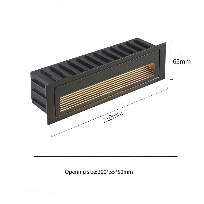 luci per gradini luci per scale a led per interni bianco caldo/bianco 3000k/6000k luci impermeabili ip65 per gradini, nero 110-240 v del 2025 a $16.49 –P4