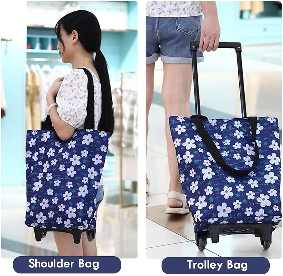 Faltbare Einkaufstasche mit Rädern, wiederverwendbare Lebensmitteleinkaufstaschen, Öko, große Lebensmittel, Supermarkt, Gemüsetaschen 2025 - $35.99 –P3