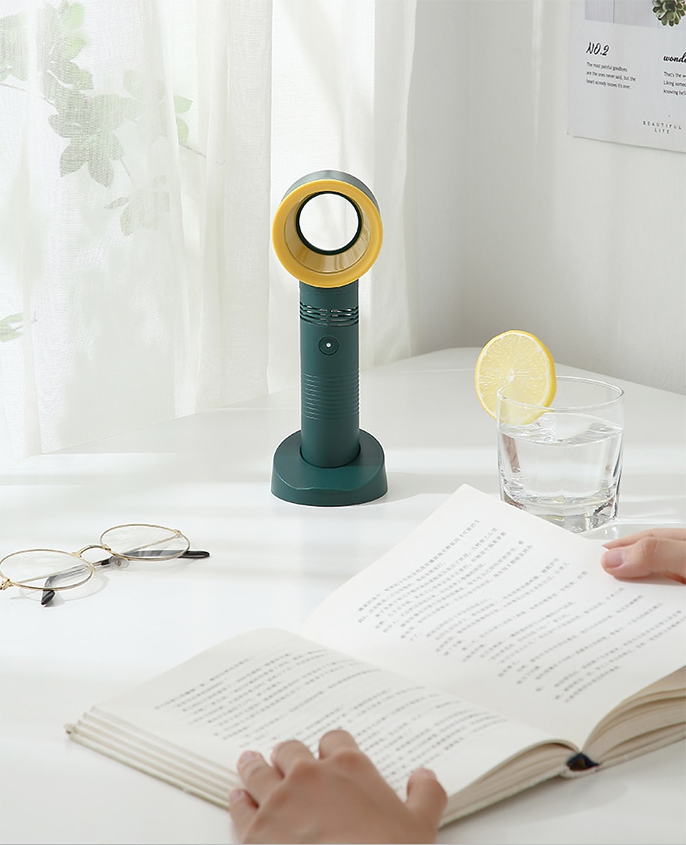 Bladeless Handheld Fan – USB Rechargeable Silent Electric Fan for Desk or Travel, Turbo Design 2025 - $19.99 –P8