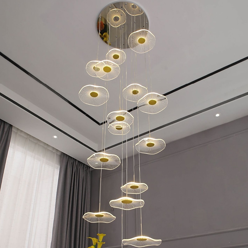180 cm Enkelt design Øyesign Anheng Lys Metall Akryl galvanisert Malte overflater Moderne Nordisk stil 110-120V 220-240V 2025 - $223.49 –P5