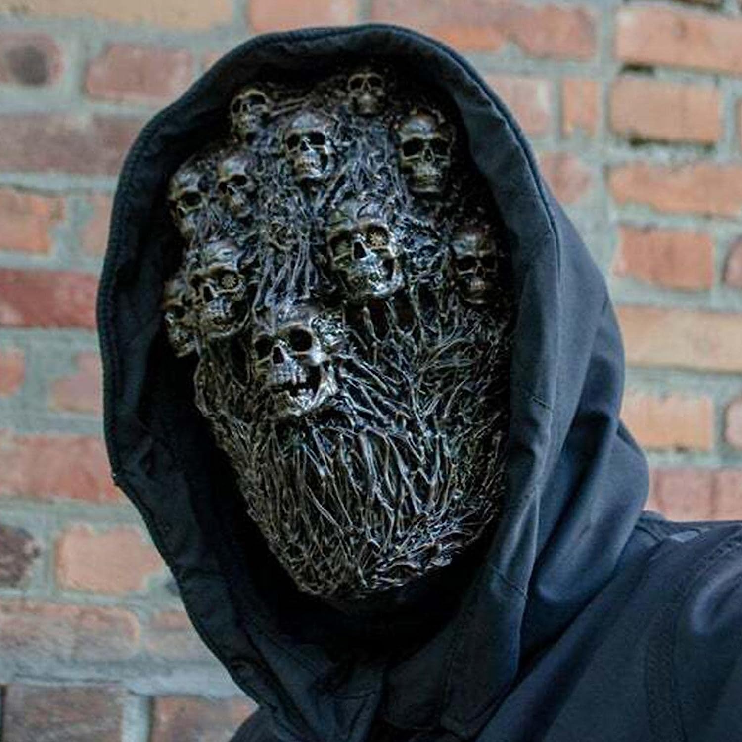 halloween skeleton pokrývka hlavy maska, halloweenská lebka gothic cosplay party kostýmy | děsivé potřeby na halloweenskou párty pro jiaben cosplay kostýmy 2025 - $26.99 –P6